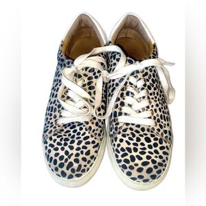 Jack Rogers Suede Leather Cheetah Print Sneakers Women’s Size 8.5